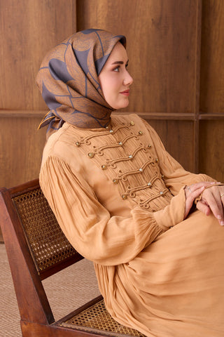 Twill İpek Eşarp Vega Antrasit - Twill İpek Eşarp - | Silk Home