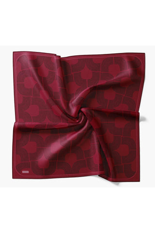 Twill İpek Eşarp Vega Bordo - Twill İpek Eşarp - | Silk Home