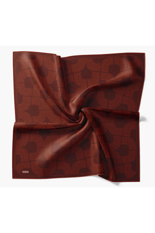 Twill İpek Eşarp Vega Bordo - Twill İpek Eşarp - | Silk Home