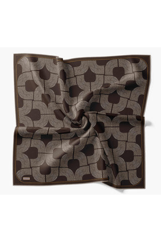 Twill İpek Eşarp Vega Füme - Twill İpek Eşarp - | Silk Home