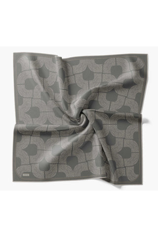 Twill İpek Eşarp Vega Gri - Twill İpek Eşarp - | Silk Home