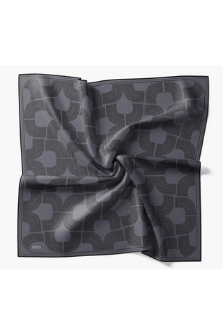 Twill İpek Eşarp Vega Koyu Gri - Twill İpek Eşarp - | Silk Home