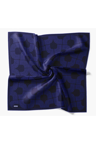 Twill İpek Eşarp Vega Koyu Lacivert - Twill İpek Eşarp - | Silk Home