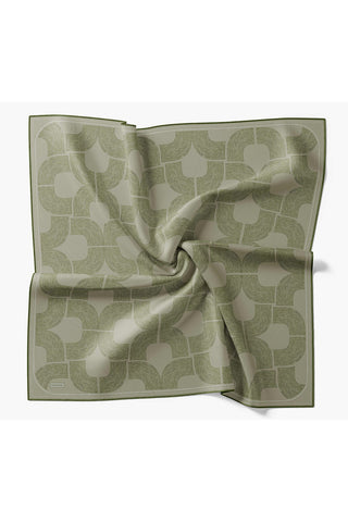 Twill İpek Eşarp Vega Küf Yeşili - Twill İpek Eşarp - | Silk Home