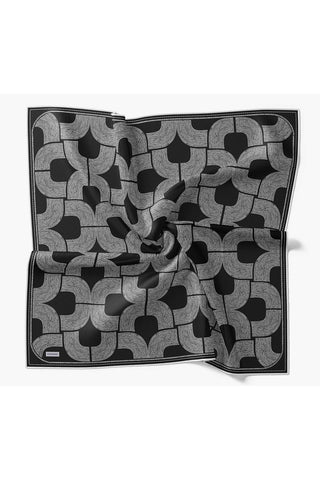 Twill İpek Eşarp Vega Siyah - Twill İpek Eşarp - | Silk Home