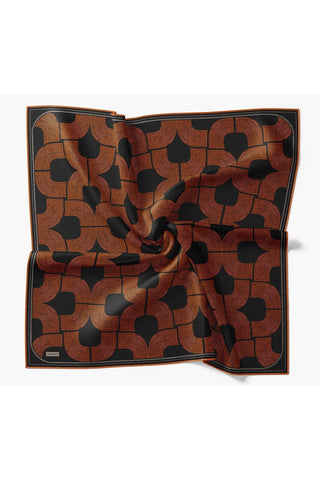 Twill İpek Eşarp Vega Siyah - Twill İpek Eşarp - | Silk Home