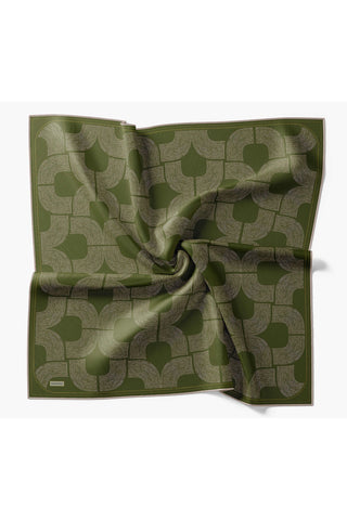 Twill İpek Eşarp Vega Zümrüt - Twill İpek Eşarp - | Silk Home