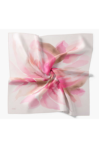 Twill İpek Eşarp Watercolor Pembe - Twill İpek Eşarp - | Silk Home