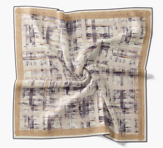 Twill İpek Flow Lines Eşarp Butter Yellow 90x90