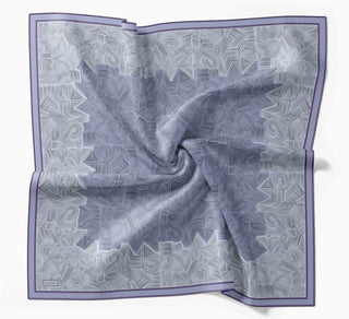 Twill İpek Geo Eşarp Lila 90x90