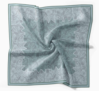 Twill İpek Geo Eşarp Su Yeşili 90x90