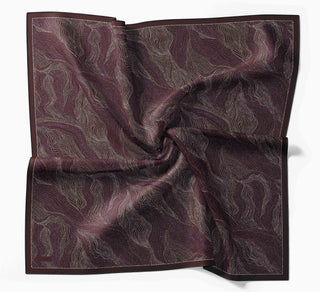 Twill İpek Minimal Eşarp Koyu Mürdüm 90x90