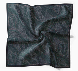 Twill İpek Minimal Eşarp Koyu Yeşil 90x90