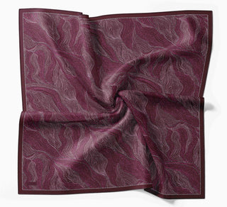 Twill İpek Minimal Eşarp Mürdüm 90x90 - Twill İpek Eşarp - | Silk Home