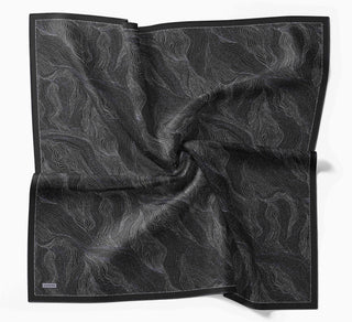 Twill İpek Minimal Eşarp Siyah 90x90