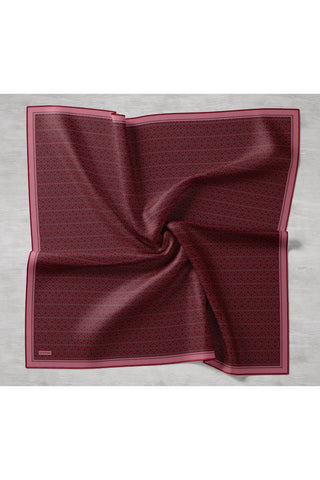 Twill İpek Mono Eşarp Kırmızı 90x90 - Twill İpek Eşarp - | Silk Home