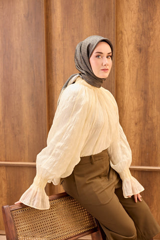 Twill İpek Mono Eşarp Koyu Yeşil 90x90