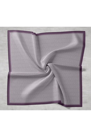 Twill İpek Mono Eşarp Mor 90x90 - Twill İpek Eşarp - | Silk Home