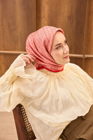 Twill İpek Mono Eşarp Narçiçeği 90x90