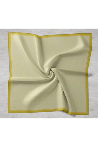 Twill İpek Mono Eşarp Sarı 90x90 - Twill İpek Eşarp - | Silk Home