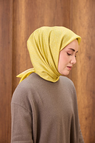 Twill İpek Mono Eşarp Sarı 90x90