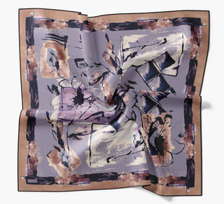 Twill İpek Signature Eflatun 90x90 - Twill İpek Eşarp - | Silk Home