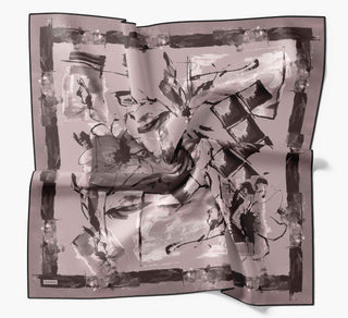 Twill İpek Signature Vizon 90x90 - Twill İpek Eşarp - | Silk Home