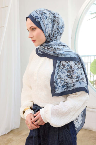 Urban Hours Bahar Bebe Mavi Mayda Şal - Mayda Şal - | Silk Home