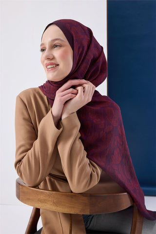 Urban Hours Harmony Plum Mayda Shawl 190X70