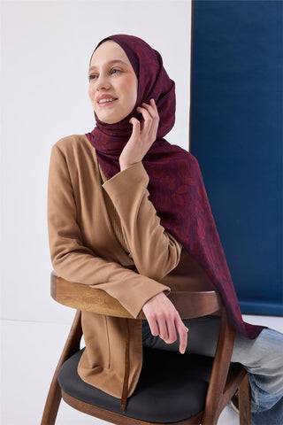 Urban Hours Harmony Plum Mayda Shawl 190X70