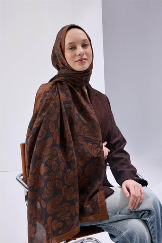 Urban Hours Harmony Reddish Brown Mayda Shawl 190x70