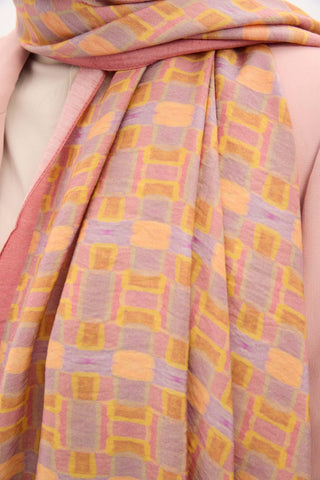 Urban Hours Blok Desen Tozpembe Mayda Şal 190x70