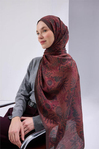 Urban Hours Aqua Whisper Bitter Coffee Mayda Shawl 190x70