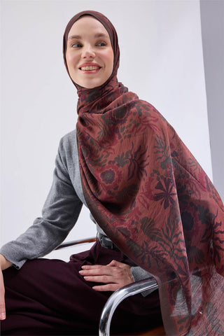Urban Hours Aqua Whisper Bitter Coffee Mayda Shawl 190x70