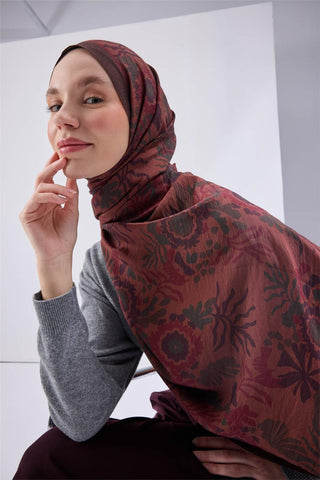 Urban Hours Aqua Whisper Bitter Coffee Mayda Shawl 190x70