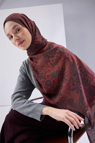 Urban Hours Aqua Whisper Bitter Coffee Mayda Shawl 190x70