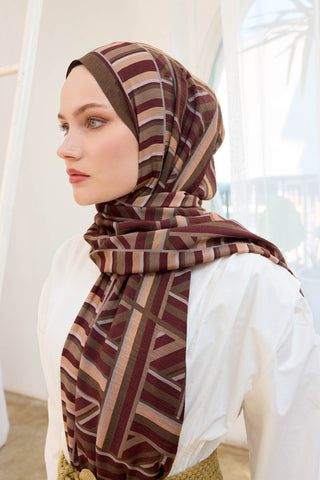Urban Hours Lines Haki Mayda Şal - Mayda Şal - | Silk Home