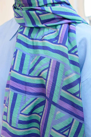 Urban Hours Lines Morcivert Mayda Şal - Mayda Şal - | Silk Home