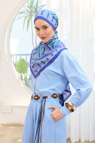 Urban Hours Lines Morcivert Mayda Şal - Mayda Şal - | Silk Home