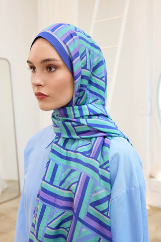 Urban Hours Lines Morcivert Mayda Şal - Mayda Şal - | Silk Home