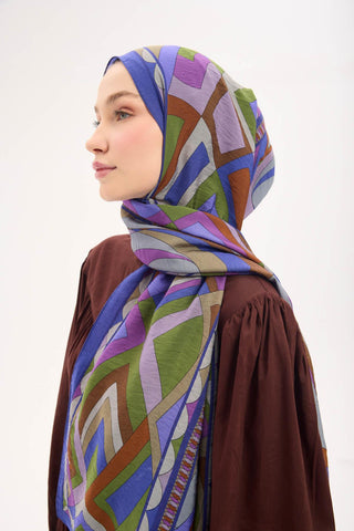 Urban Hours Lora Desen Morcivert Mayda Şal 190x70 - Mayda Şal - | Silk Home
