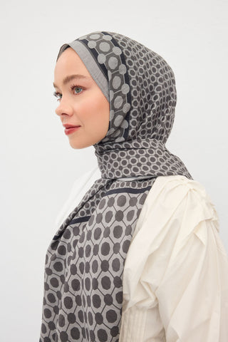 Urban Hours Marble Koyu Gri Mayda Şal - Mayda Şal - | Silk Home