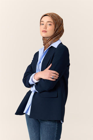 Viskon Karışımlı Velora Eşarp Taba-Gri-Soğan Kabuğu Desenli İnce Dokulu Dökümlü
                90X90