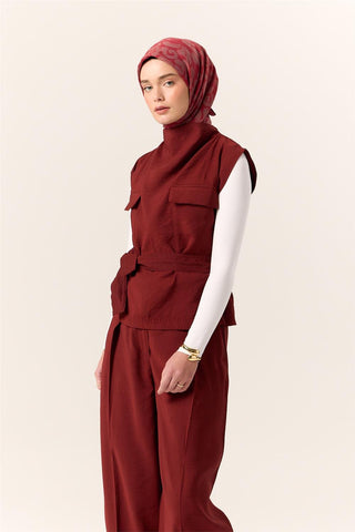 Viskon Karışımlı Velora Eşarp Narin Çiçeği-Bordo-Gri Desenli İnce Dokulu
                Dökümlü 90X90