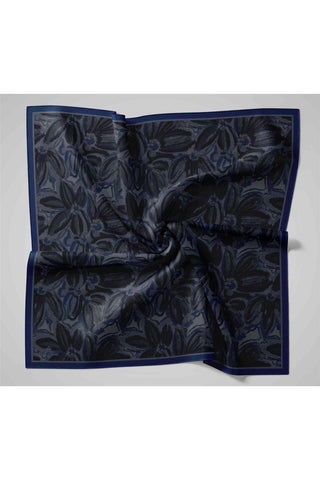 Viscose Velora Scarf, Purple-Anthracite Patterned, Non-Slip, Firm Structure, 90x90 cm