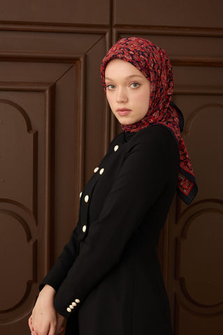 Velora Eşarp Abstract Brush Siyah - Velora Eşarp - | Silk Home