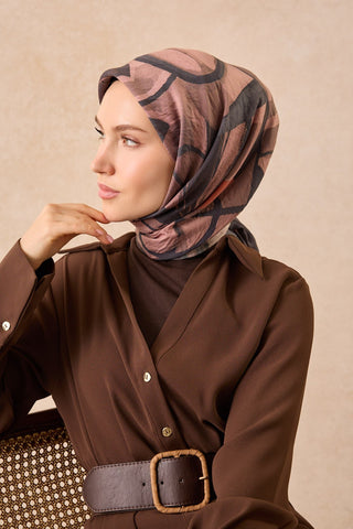 Velora Eşarp Abstract Füme - Velora Eşarp - | Silk Home