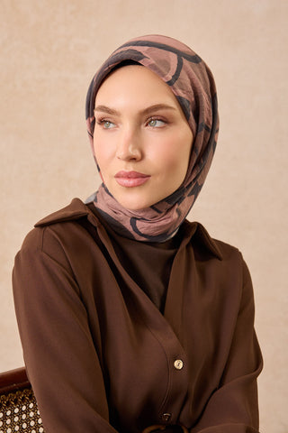 Velora Eşarp Abstract Füme - Velora Eşarp - | Silk Home