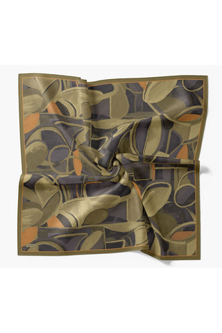 Velora Eşarp Abstract Haki - Velora Eşarp - | Silk Home