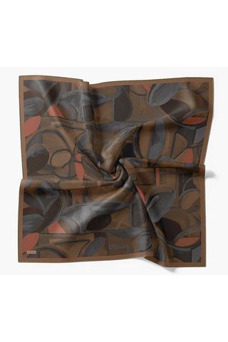 Velora Eşarp Abstract Kahverengi - Velora Eşarp - | Silk Home